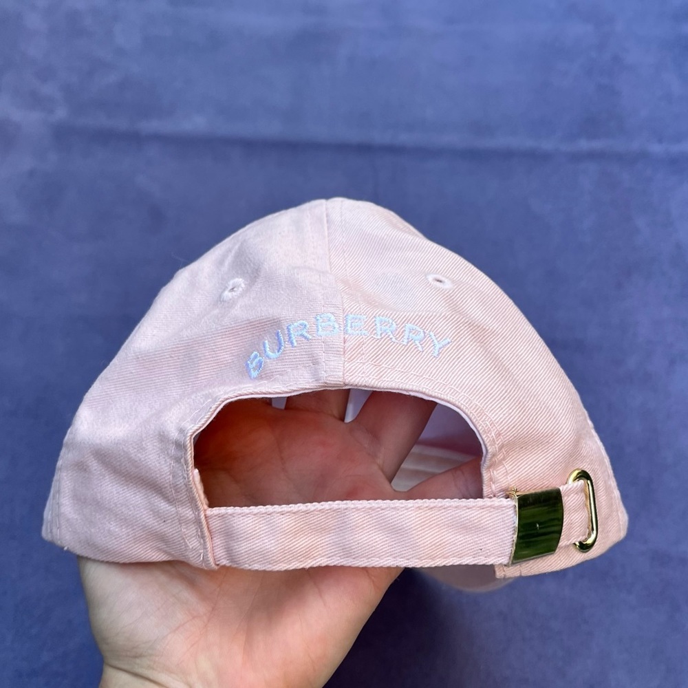 Burberry Pink Cap with Blue Logo HER